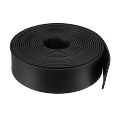 Solid Rectangle Rubber Seal Strip 10mm Wide 5mm Thick, 3 Meters Long Black