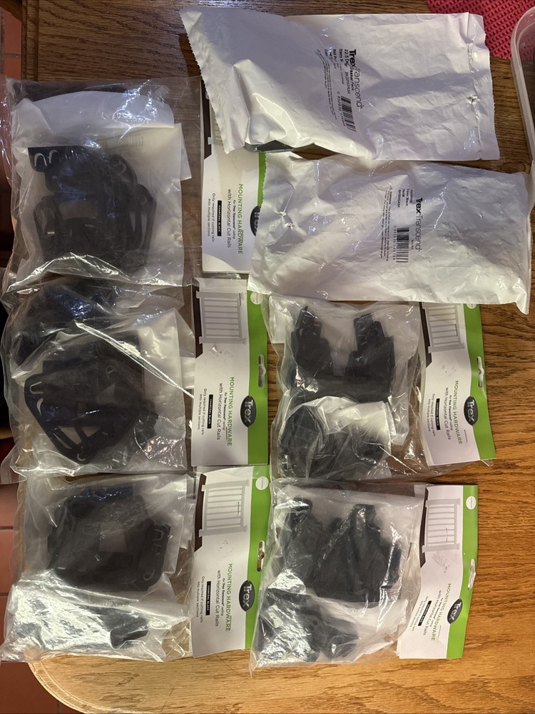 5x Trex Mounting Hardware Horizontal Charcoal Black BKHZACCYKIT 2x 22.5 GasketPK