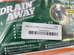 Frost King DE300 Standard Plastic Drain Away Downspout Extender, Extends 12-Feet