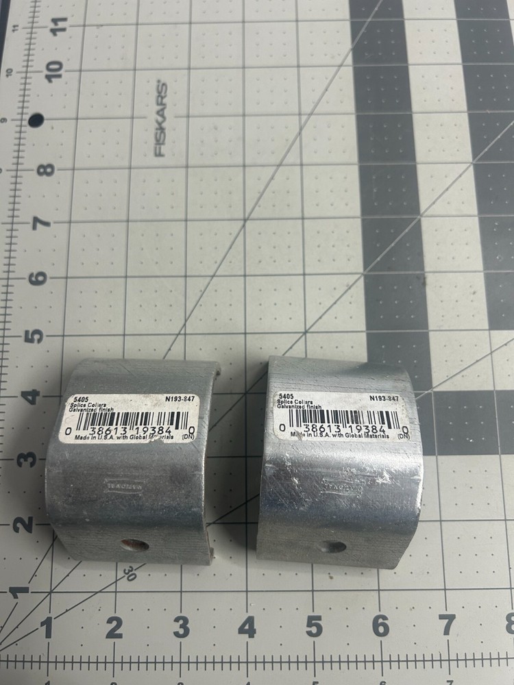 NOS 2-pack lot National Hardware Barn Door Round Rail Splice Collar N193-847