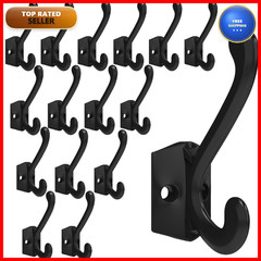 Cbwlwj 16 Pack Heavy Duty Metal Wall Hooks For Hanging Wall Mounted Coat Hooks