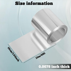 4” X 50′ Aluminum Flashing Roll Metal Roof Flashing for Garden Aluminum Roofing