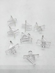 Prime-Line U 10136 1/4 In., Clear Plastic, Shelf Support Peg (8 Pack)