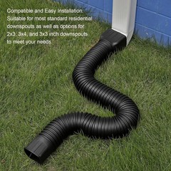 2 Pack Flexible Rain Gutter Downspout Extensions,Drain Downspout Extender,Gutter