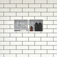 Tile Redi Usa Rndh1614S-14 Niche Double Recessed Shower Shelf Two Shelves 14 H