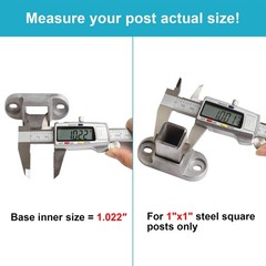 Post Flange Anchor Base Aluminum Wall Mount Fence Bracket 20 Pack 1″ Square Tube