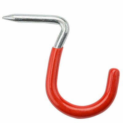Storage Hook, Hammer-In, Red Vinyl Coated Steel, 1 In. – N112-032