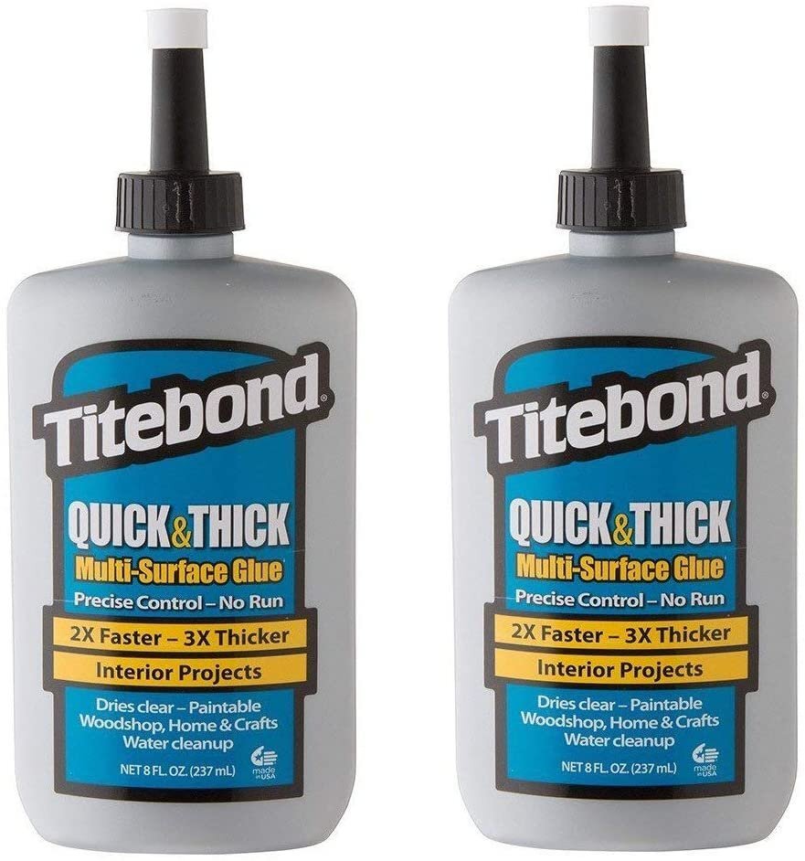 Titebond Quick & Thick Multi-Surface Glue (2-Pack), 8 oz