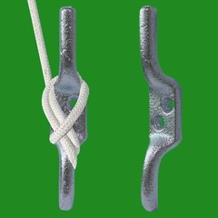 1x 103mm (4″ Inch) Galvanised Cleat Hook, Flag Pole Rope Halyard Washing Line