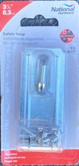 National Hardware 3-1/4″ Steel Safety Rigid Staple Hasp Zinc Plated N102-277V30