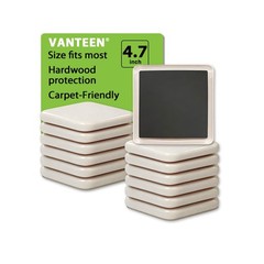 Vanteen 12 Pack Furniture Sliders For Carpet Hardwood Tile Heavy Moving 4.7