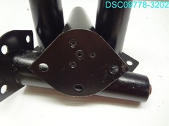 QTY=4: BLACK WOODEN TABLE LEGS 8-3/4″ L WITH 5″ METAL PLATE