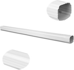1 Pack 2 X 3 Inch, 45 Inch White Aluminum Downspout Extensions Roofing Gutter Do