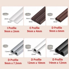 6M Foam Rubber Seal Weather Strip Sticky Tape Door Window Draught Excluder EPDM