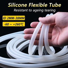 White Silicone Flexible Tube 3-38mm Food Grade Hose High Temp Soft Rubber Pipe