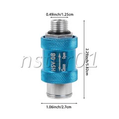 Aluminum Hand Control Valve Manual Switch Accessory 1/4″ Thread Set of 4 Blue