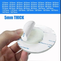 Self Adhesive Backed Round Silicone Discs Pads Disc Sealing Cushioning 5mm Thick