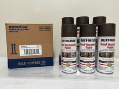 6 x Rust-Oleum ~ Rustic Slate ~ Spray Paint 12 oz Roof Brown Factory Case