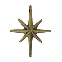 Zeckos Set of 6 Unique 2.75 x 2.25 x 2 x Inch, MCM Starburst – 6 – Gold