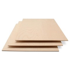 3mm Baltic Birch Plywood 1/8x12x16 Inch, Box of 12 B/BB Grade Craft Wood