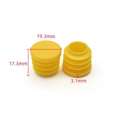 Rectangle Plastic Yellow / Brown Blanking End Caps Tubing Pipe Inserts Plug Bung