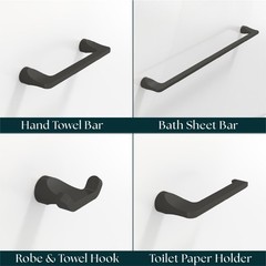 Mega Handles Bathroom Towel Holder Set – 4 Pieces Bathroom –