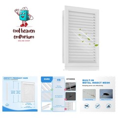 12″ x 18″ Aluminum Alloy Gable Vent, Never Rust Gable Vents for Shed, Reducin…