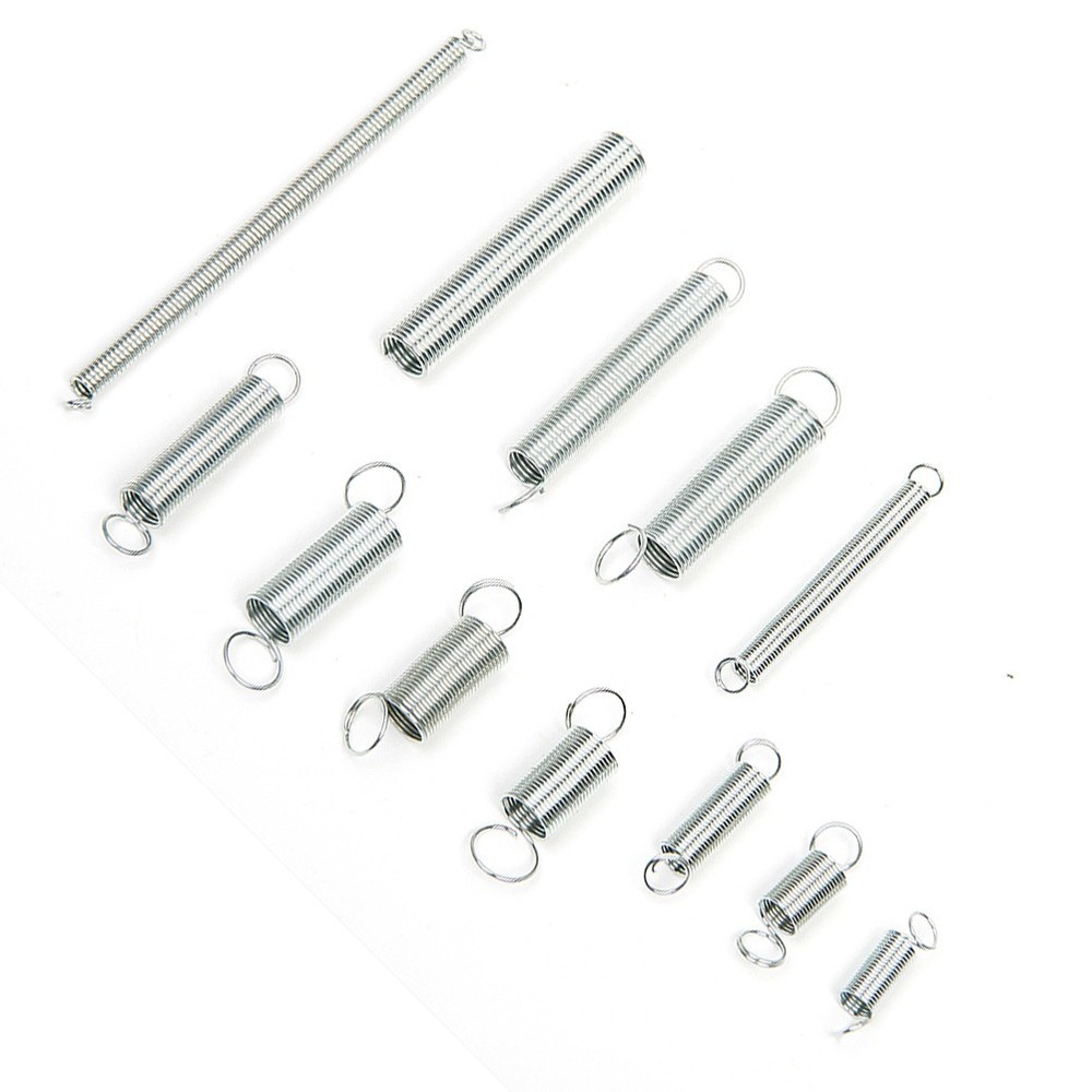 200Pcs Durable Spiral Spring Set Galvanized Extension Springs for Machine Use