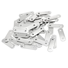 50pcs Mending Repair Plate 34mmx10mm Flat Fixing Brace Bracket Connector