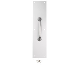 National Hardware Pull Plate – 3-1/2″ × 15″, Satin Aluminum (US28), N270-404