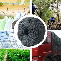 UV Resistant Black Polyethylene Rope for Outdoor and Indoor Use 8mm x 20m