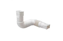 Flex A Spout 55 in. White Vinyl Downspout Extension