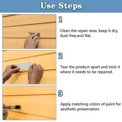 Vinyl Siding Repair Patch Kit, Vinyl Siding Repair Kit Self-Adhesive Vinyl