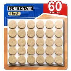 Ansible 60 Pcs Felt Furniture Pads 1 Felt Pads For Chair Leg Floor Protectors