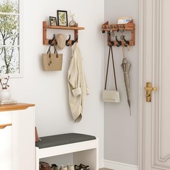 Evermagin 29 Coat Rack Wall Mount Shelf 4 In 1 Wall Mounted Coat And Key Hanger