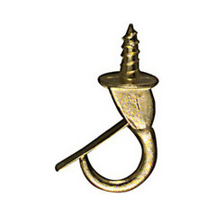 National Hardware N119-909 Safety Cup Hook, Brass, 7/8 In., 2-Pk. – Quantity 10