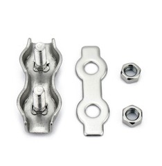 Simplex/Duplex Clips 304 Stainless Steel Wire Rope Cable Grips Clamp M2~M10
