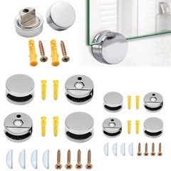 Frameless Mirror Glass Clips Shelf Support Brackets Holder for 3-5mm 6-7mm Thick