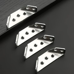 10PCS Stainless Steel Corner Braces – For Furniture & Shelf Reinforcement