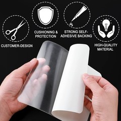 Cuttable Cabinet Door Bumpers Clear, Premium Sound Dampening Cushion Pads, So…