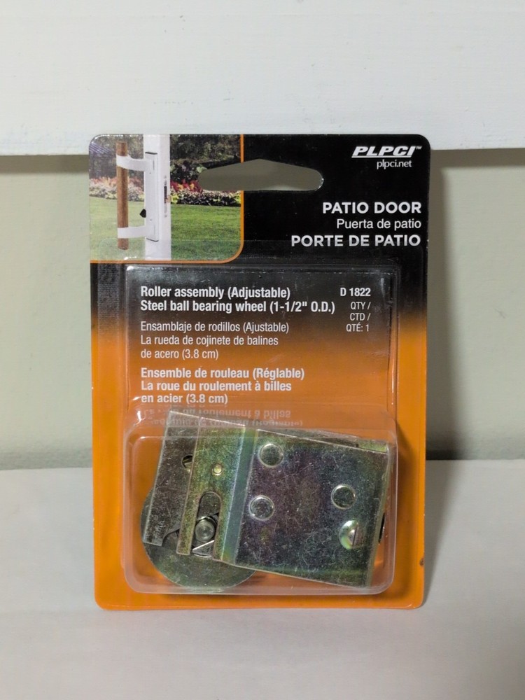 Prime-Line D1822 Adjustable Patio Sliding Door Roller Assembly, 1-1/2″ x 5/16″