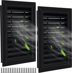 2 Pcs 12″ X 18″ Gable Vent Aluminum Alloy Wall Vents Shed Attic Vent with Screen