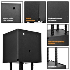 2 Pack Metal Post Base Holder, 6”x6” Internal 5.5″x5.5″, Post Anchor Bracke…