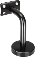 6Pcs Black Stainless Steel Handrail Brackets – Stair Railing Hardware, Wall Moun