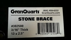 2 ~ Gran Quartz ~ Stone Brace ~ 382508 ~ 3/16″ Thick ~ 13″ x 2.5″