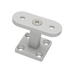2 Aluminum Handrail Bracket Straight Wall Mount Staircase Wood Handrails Railing