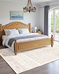 Area Rug, 5 x 8 ft Large Washable Rug, Non-Slip and Tear-Resistant Soft Carpet,