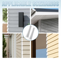 8 Pcs Aluminum Siding Corners 8 Inch outside White Siding Corner Caps Smooth Met