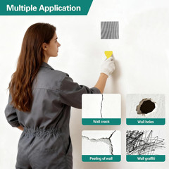 25 Pcs Drywall Repair Kit – 4/6/8/10 Inch Wall Patch Repair Kit for Large Hol…