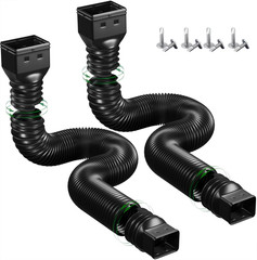 2 Pack Rain Gutter Downspout Extensions Flexible,Down Spout Extender Diverter Ex